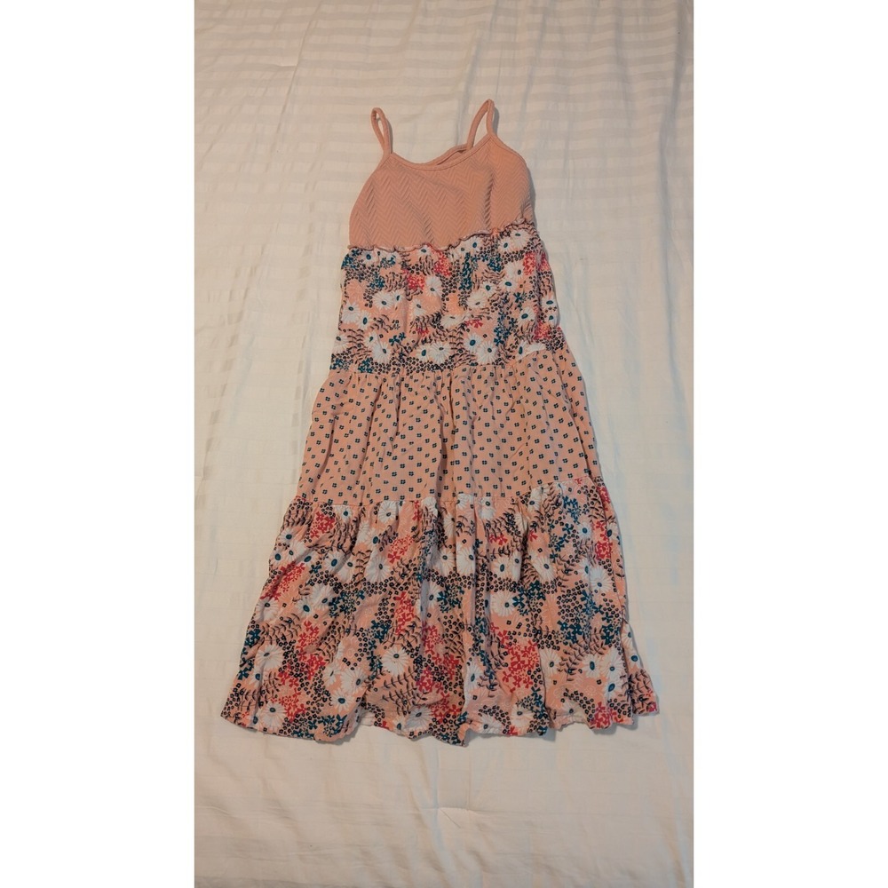 Spaghetti Strap Sundress, Xhilaration Dress Girls - Peach with Flowers, XS (4/5)